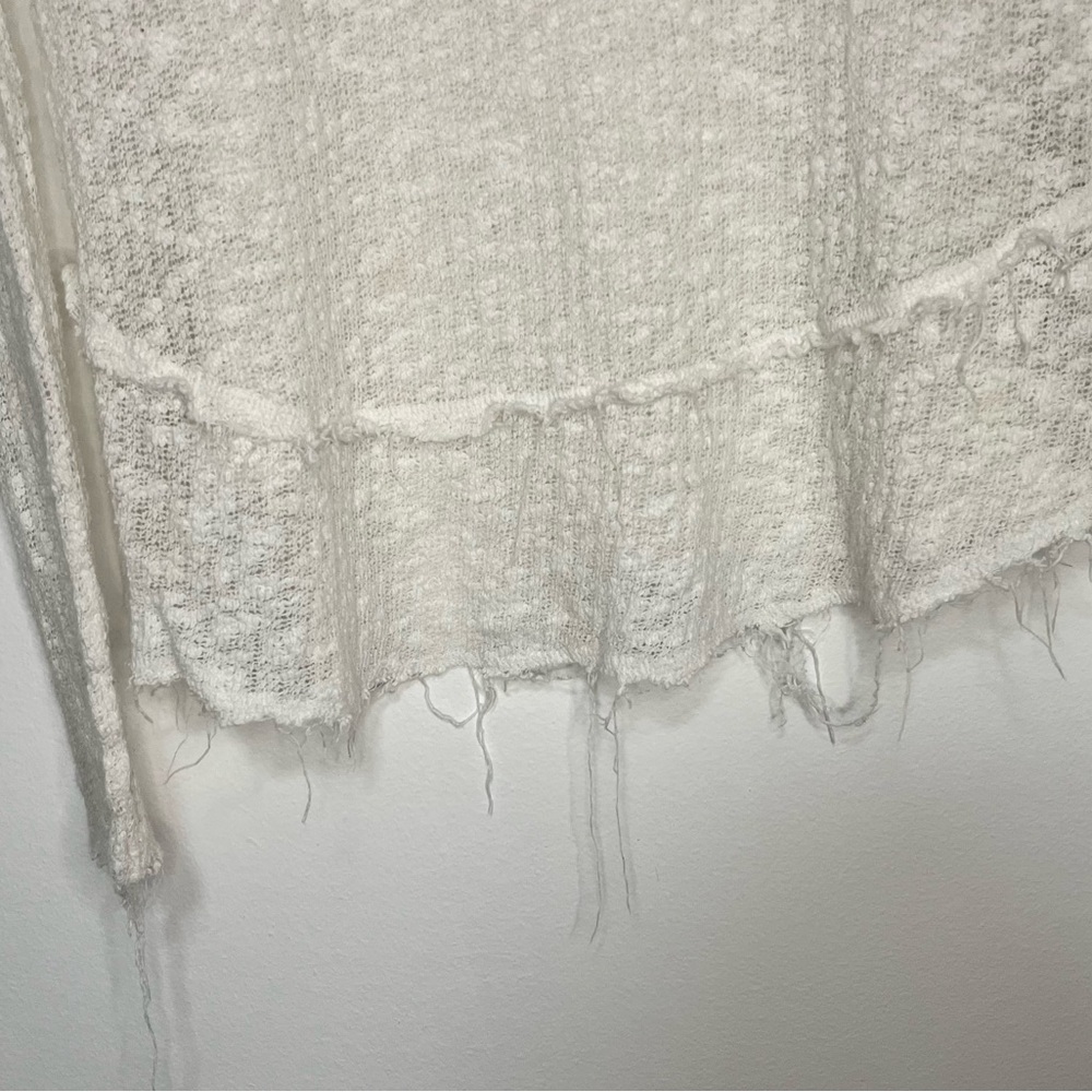 We The Free Off-White Textured V-Neck Long Sleeve - Picture 5 of 14